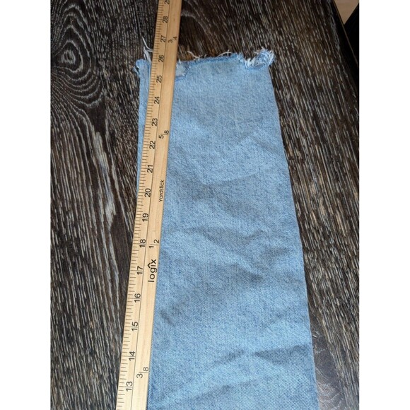 AGOLDE Jeans 27 Light Wash Nico High Rise Slim Raw Hem Distressed Cropped Mb - Picture 10 of 10